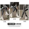 Meias Esportivas Listradas Meia-Perna Leggings de Tubarão Esportivas Antiodor Primavera e Verão Estilo Japonês Meias Longas Pretas e Brancas