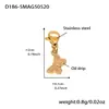 Pulseira Ins Cubo de Açúcar Esmalte de Aço Inoxidável Zircônia Peixe Pequeno Colorido Moda Versátil Joia Banhada a Ouro Real 18K