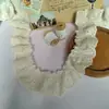 Encaje plisado hueco bordado con lazo de algodón puro de 4,5 cm de ancho, accesorio decorativo DIY para bolsos, accesorios para el cabello, cuellos, ropa de cama y ropa de muñecas