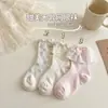 Meias de Meia-Perna Estilo Coreano para Crianças Primavera e Verão, Meias Finas de Renda para Crianças de Meia-Perna, Meias de Bebê Menina com Laço de Princesa