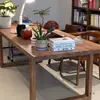 Mesa de chá de madeira maciça de olmo, mesa de computador, bancada Mobien, mesa de jantar retangular, escrivaninha