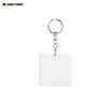 Venta Caliente Transfronteriza Lámina de Aluminio Transferencia de Calor Llavero Metálico de Aluminio en Blanco Llavero de Aluminio para Sublimación Doble Cara DIY