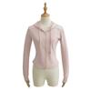 Cardigã com Capuz Esportivo para Garotas Quentes Outono Feminino Cintura Alta Ajustado Casual Emagrecimento Manga Longa Top Curto Jaqueta
