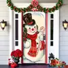 Decoración de Cubierta de Puerta de Navidad Tela de Fondo Verde de Navidad Cubierta de Puerta de Navidad Colgante de Puerta Decoración de Fiesta de Año Nuevo Tapiz de Cubierta de Puerta