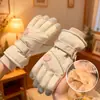 Guantes de Esquí de Invierno para Mujer, Engrosados, Cálidos y de Terciopelo, a Prueba de Frío y Viento para Vehículos Eléctricos del Noreste, Impermeables con Pantalla Táctil, Guantes para Ciclismo