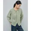 Camisa de Renda Franzida Estilo Francês Vintage para Mulheres, Novo Modelo Primavera Antecipada 2026, Gola Alta, Manga Longa, Top Casual Versátil Emagrecedor