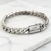 Pulseira Masculina Corrente Cubana Trançada Simples Chicote de Cavalo Estilo Punk Retrô com Design Único, Joia de Hip-Hop Tendência de Nicho