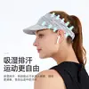 Faixa de cabeça esportiva topo vazio chapéu de sol de verão proteção solar externa masculina e feminina respirável para andar de bicicleta corrida golfe boné com aba