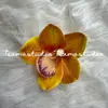 Flor Artificial Película Impressa em 3D Cabeça de Flor Grande de Cymbidium Lapela de Casamento Lembrancinha de Festa Caixa de Doces DIY Flor para Sapato Decoração