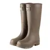 Botas de Lluvia de Moda Transfronteriza para Mujer, Zapatos para Agua de Caña Media-Alta, Botas de Lluvia para Estudiante Coreano, Zapatos de Goma Impermeables para Trabajo al Aire Libre para Mujer, Botas Altas