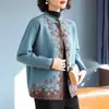 Suéter da Moda para Mães na Primavera e Outono, Cardigã Curto da Moda para Mulheres de Meia-Idade, Novo Estilo para Pessoas de 50 Anos