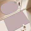 Tapete antiderrapante moderno e simples para porta de banheiro, tapete de chão absorvente de água de secagem rápida para banheiro e entrada doméstica