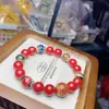 Pulsera de Arena de Cristal de Contenido Medio Combinada con Cuentas Esmaltadas de Ceniza Fragante Multicolor, Sencilla, Versátil, Moderna y Exquisita, Adecuada Tanto para Hombres como para Mujeres