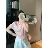 Elegante Blusa de Tricô Lisa de Manga Curta, Elegante, Falso Duas Peças, para Mulheres, Verão 2026, Emagrecimento, Simples, Versátil, Chique