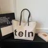 Bolsa de Lona de Gran Capacidad para Mujer 2026 Nuevo Otoño Moda Casual Escolar Viaje Bolso Tote Hombro Único Bolsa Grande