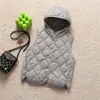 Colete casual branco leve de plumas de pato com padrão de losangos para mulheres, gola redonda, camada interna justa, colete quente, jaqueta estilo vintage, moderno