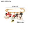 Broche Metálico do Mickey Mouse Anime Europeu e Americano Emblema Fofo de Liga Mickey Minnie Acessórios para Mochila Chapéu Roupas