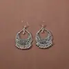 Novos Brincos de Tendência Nacional Estilo Chinês Estilo Antigo para Mulheres, Brincos Longos com Franja de Prata Xizang Estilo Palácio Retro, Joias para Orelha Estilo Étnico