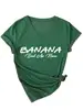 Banana Bad Ass Nana Amazon Wish Casual Simples Camiseta Feminina Gola V Manga Curta Base Exportação