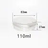 Caixa de Alumínio Rosqueada 110ml para Embalagem de Cosméticos, Creme, Chá, Biscoitos, Caixa de Joias, Caixa de Linha de Pesca, Dourado Redondo