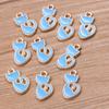10 colores 8*15 mm accesorios de joyería de aleación KC oro gota aceite encanto MINI gatito colgante Animal Charm