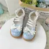 Sapatos Pequenos de Couro Lolita para Mulheres 2025 Primavera e Outono Novos Fofos Boca Rasa Estilo Japonês Jk Sapatos de Salto Único Lolita Sapatos Boneca Bico Grande