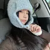 Gorro de Lana Gruesa Tejido Ins Coreano Engrosado Cálido para Mujer Protección contra el Frío Invernal Protección para los Oídos Gorro de Aviador Gorro de Esquí de Moda