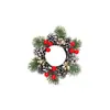 Guirlanda de Natal, Artificial, Pinha Fruta Vermelha, Decoração de Casa