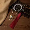 Collar Choker Versátil Estilo Ming Vintage Joyería de Rendimiento Joyería Estilo Antiguo Hanfu Candado de Paz Accesorios con Borla Larga para Mujer