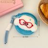 Bolsa para Fone de Ouvido com Cabeça de Boneca Original Tengyi Mochila de Menina Pingente Decorativo Acessórios de Animal Fofo Bolsa de Armazenamento Porta-Moedas