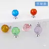 Manija de Cristal Agujero Único Europea Moderna Simple Puerta de Armario Cajón de Gabinete de Cocina Manija Redonda de Diamante Dorado
