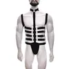 Bambú como ropa arnés de cableado de comercio exterior europeo y americano cinturón de restricción corporal elástico traje divertido para hombre NZN0037