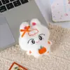 Chaveiro Pingente de Boneca Coelho de Pelúcia Fofo Estilo Coreano Doce Coração de Menina Brinquedo de Pelúcia Pingente de Bolsa Atacado