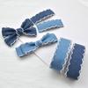 Cinturón de mezclilla con borde de gancho de 2.5 cm Cinturón de tela Cinta Accesorios para el cabello hechos a mano Sombrerería Material para horquillas DIY Lazo casero