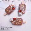 Acessórios de Resina DIY Desenho Animado, Clips de Cabelo Cola de Creme Sorvete Imitação, Fivelas de Sapato para Capa de Celular, Pingentes de Chaveiro Atacado