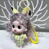 Chaveiro Pingente de Boneca Desenho Animado Criativo Boneca Fofa Feita à Mão Pingente de Bolsa Pingente de Chaveiro de Carro Presente