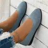 Amazon 2026 Verão Novo Estilo Europeu e Americano Tamanho Grande Bico Redondo Sapatos Baixos Mocassins Femininos Sapatos Casuais Esportivos