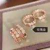 Brincos de Favo de Mel Levemente Luxuosos Brincos Banhados a Ouro K Brincos Dourados Brancos Rosa Dourado de Alto Padrão Brincos de Diamante Brincos para Mulheres
