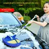 Esfregão de chenille para lavagem de carros retrátil liga de alumínio escova para lavagem de carros multifuncional limpeza de carros absorvente espanador ferramentas para carros