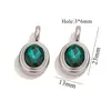 Acessórios de Joias Transfronteiriços Corrente com Pingente Oval Acessórios Pingente Artesanal DIY de Pedra Natural Pingente de Colar de Aço Inoxidável