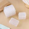 Caja de almacenamiento pequeña caja de plástico transparente caja clasificadora de tarjetas caja de embalaje de muestras caja rectangular abatible para pulgar