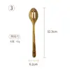 Juego de Utensilios de Cocina de Madera Transfronterizo Mango Redondo de Madera Chancla Teca Espaguetis Espaguetis Cuchara Mezcladora de Mango Largo Pala para Freír Cocina