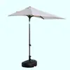 Sombrilla Rectangular de Medio Punto para Exteriores Giratoria para Jardín Patio Planta Verde Parasol Impermeable Sombrilla para Balcón Lado de la Pared