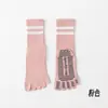 Calcetines de algodón, calcetines de yoga de cinco dedos, calcetines de media pantorrilla para mujer, calcetines especiales antideslizantes para entrenamiento de Pilates, deportes de interior, calcetines de dedos divididos al por mayor