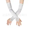Accesorios para Mujer de los Años 1920 Spandex Satén Flocado Guantes de Charol Accesorios de Disfraz para Fiesta de Baile Transfronteriza en Stock