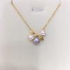 Conjunto de collar y colgante de perlas de agua dulce naturales de origen Zhujiyuan, cadena de joyería, suministro transfronterizo al por mayor.