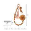 Cordão Original para Celular Cinco Elementos, Pom-Pom Tecido à Mão, Novo Acessório de Bolsa Nicho Estilo Chinês, Corrente de Celular de Alto Valor Estético para Mulheres