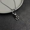 Collar de Acero de Titanio Ins Cadena de Suéter de Acero Inoxidable para Mujer con un Elegante Diseño Hip-Hop Punk Colgante de Marca de Moda Cruz Apilable