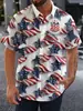 Camisa Havaiana Plus Size Transfronteiriça Manga Curta Verão Novo Masculino Gola Reversível Cardigan Casual Estampa Digital 3D