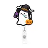 Halloween Fantasma Fofo boo Fivela Retrátil Puxável Clip para Crachá Porta-Cartão de Identificação de Estudante Escritório